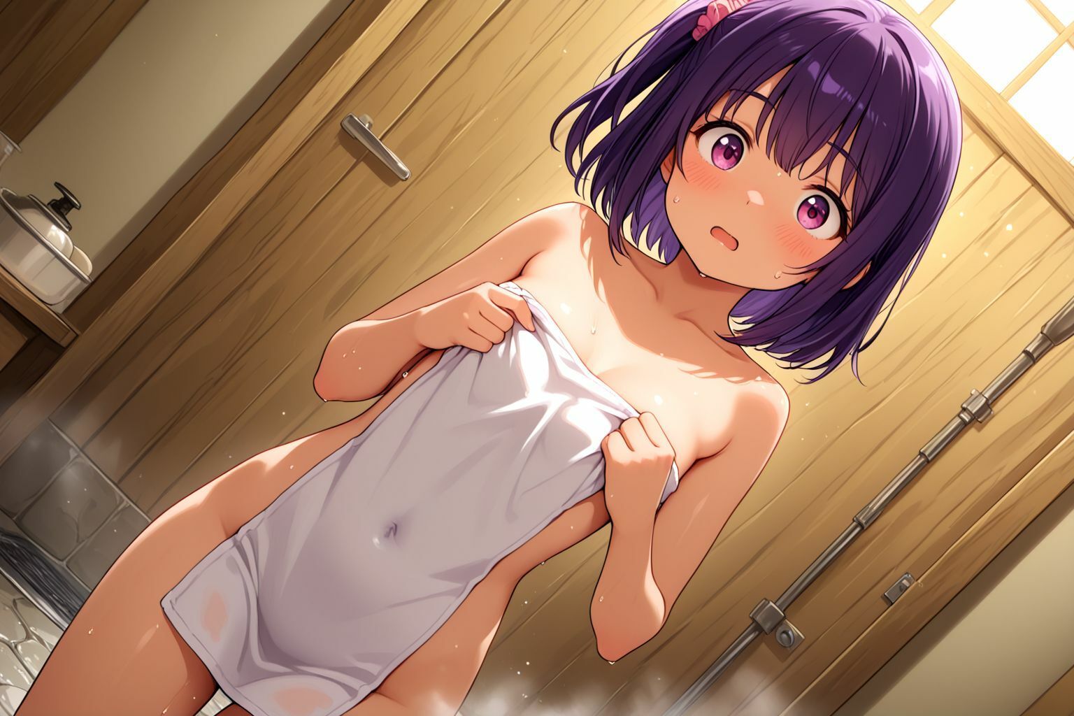 ミックスガールズコレクション  ちっぱい美少女がどんなエッチなお願いも叶えてくれる混浴旅館！！ - サンプル画像 4