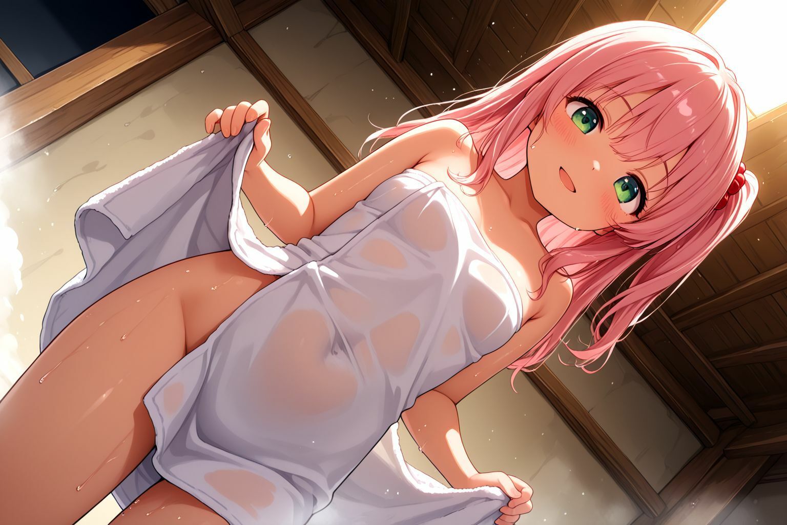 ミックスガールズコレクション  ちっぱい美少女がどんなエッチなお願いも叶えてくれる混浴旅館！！ - サンプル画像 5