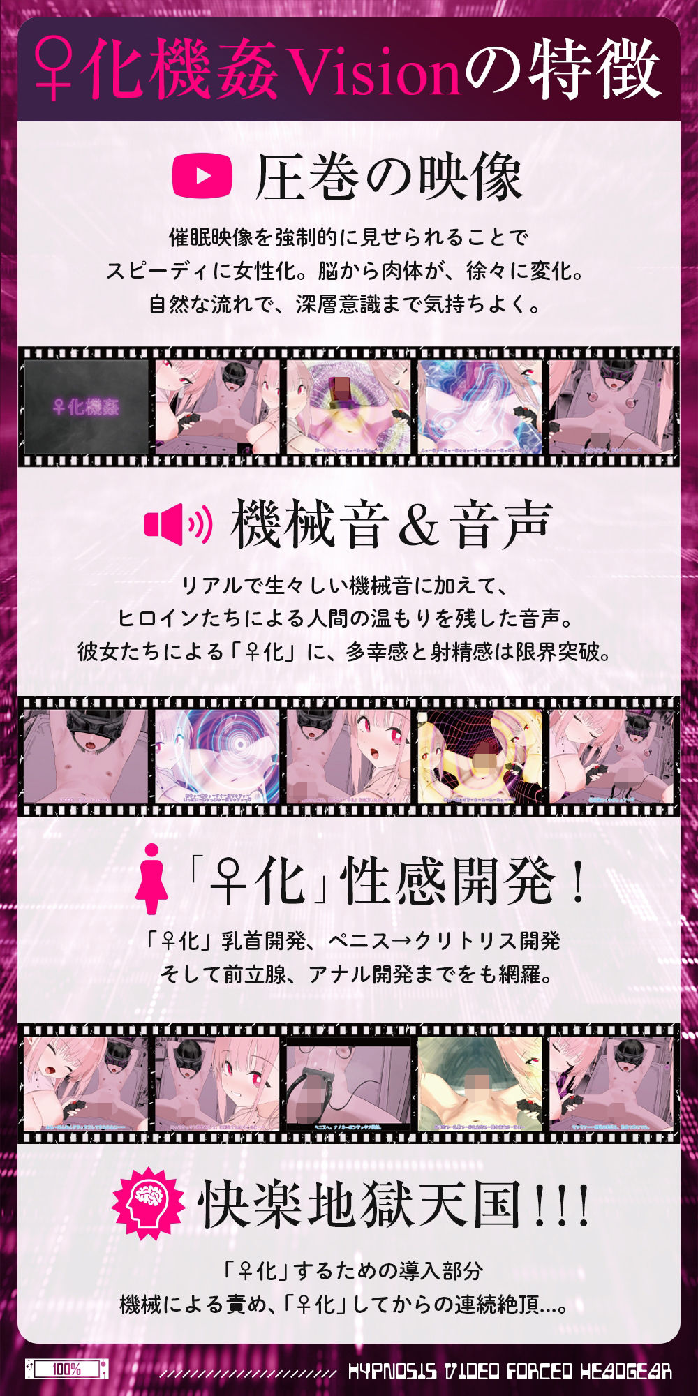 【催〇映像】TS女体化UNIT「♀化機姦Vision」〜脳汁∞の絶頂ビデオがあなたを永久に♀化する〜 - サンプル画像 3