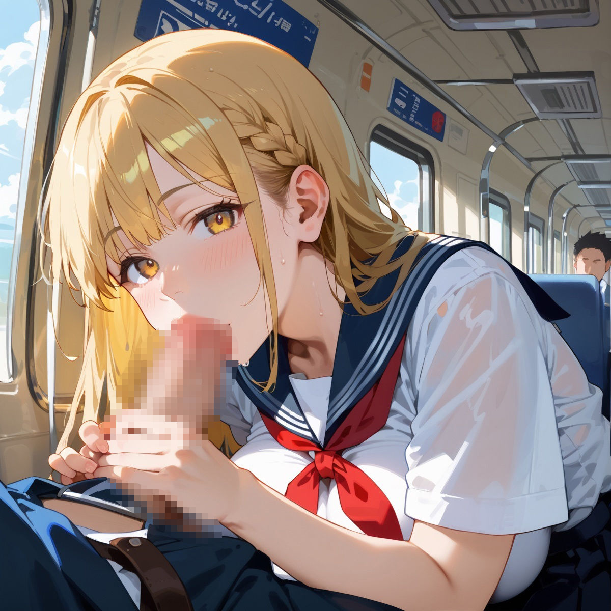 清楚系JKが電車の中でエロすぎる件10【抜きどころ満載の豪華200枚！】 - サンプル画像 10