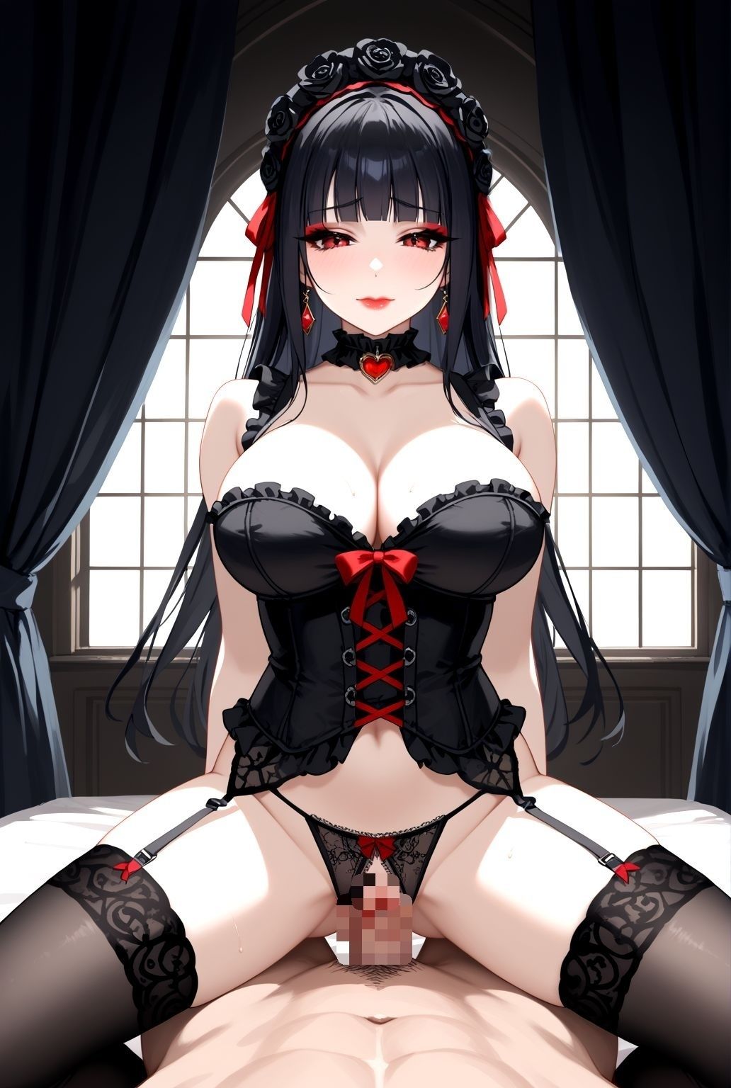 漆黒の館で戯れる巨乳ゴスロリたち 〜秘めたる悦び〜 - サンプル画像 5