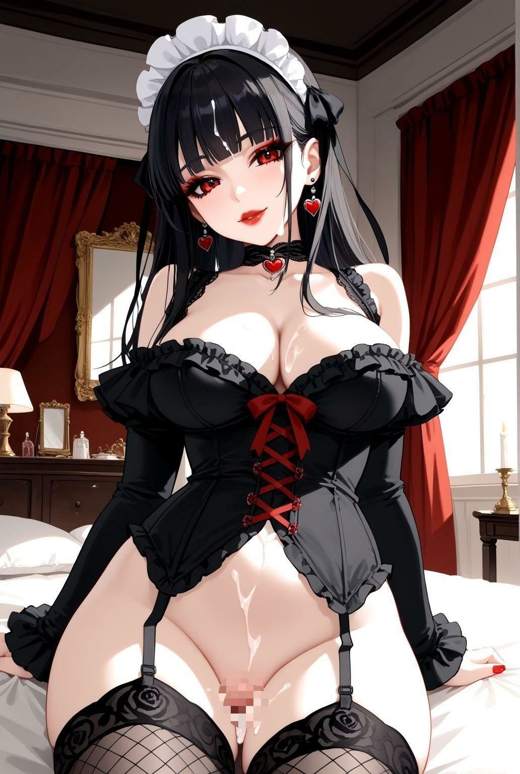 漆黒の館で戯れる巨乳ゴスロリたち 〜秘めたる悦び〜 - サンプル画像 8