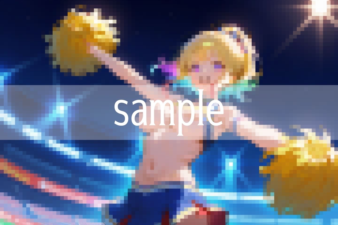 Hな爆乳応援団！！！乳首から滴る汗 - サンプル画像 1