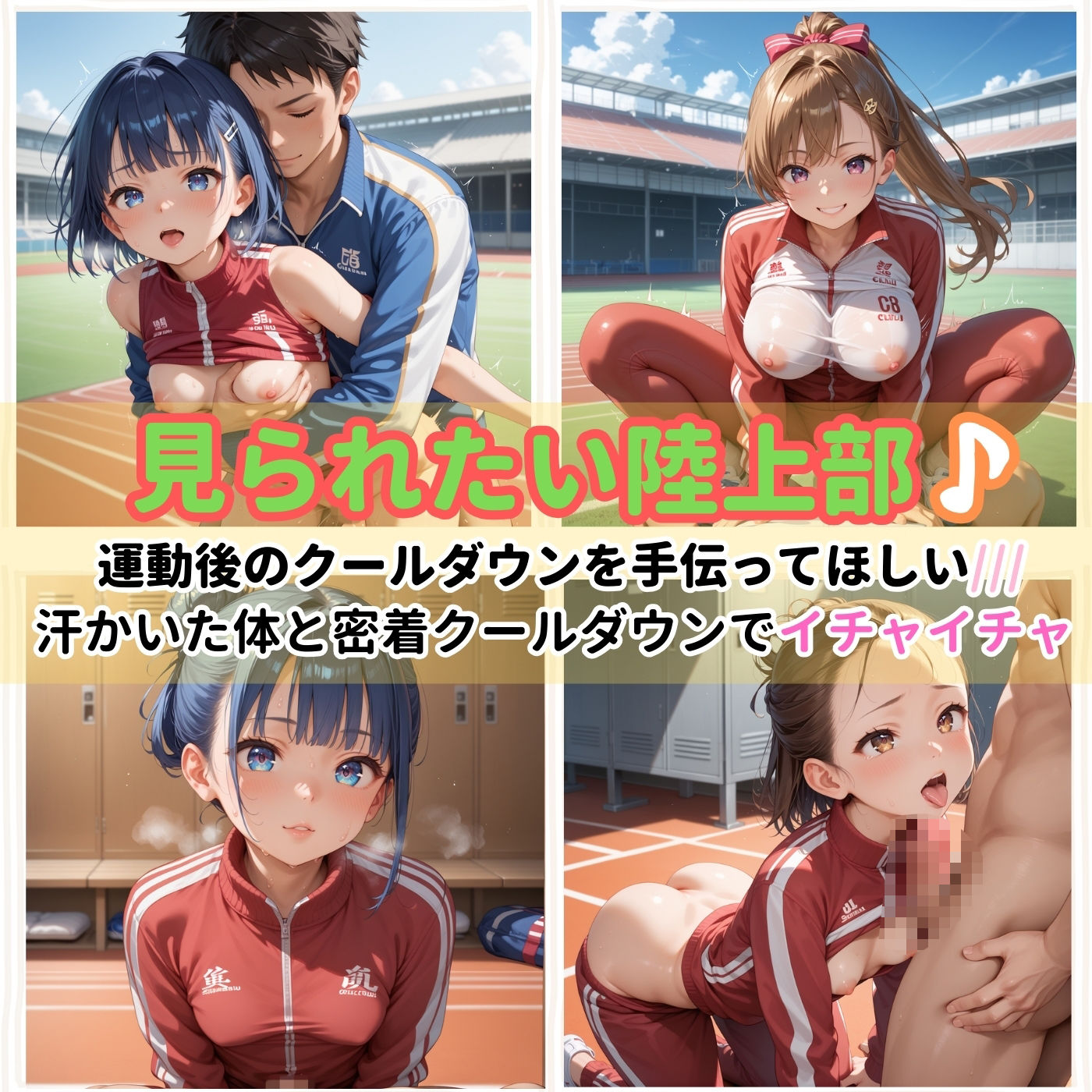 学園性活！クールダウンに手伝って！陸上部 - サンプル画像 1