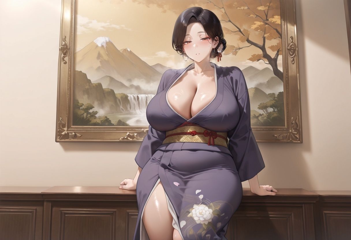 着物姿が古風な義母と本気の種付けセックス - サンプル画像 2