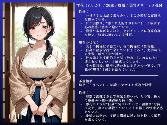 人妻NTR 澪花（26） 〜3ヶ月間のSEX記録 80ページ超え〜 - サンプル画像 2