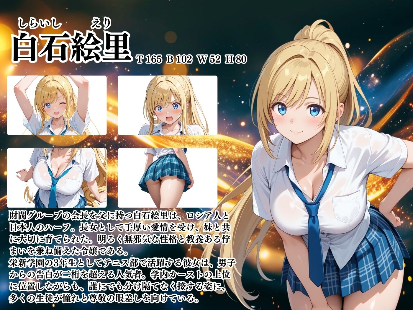 【4Kイラスト】1万3000人の生徒を抱いた校長による白石絵里への性指導（テニス編） - サンプル画像 2