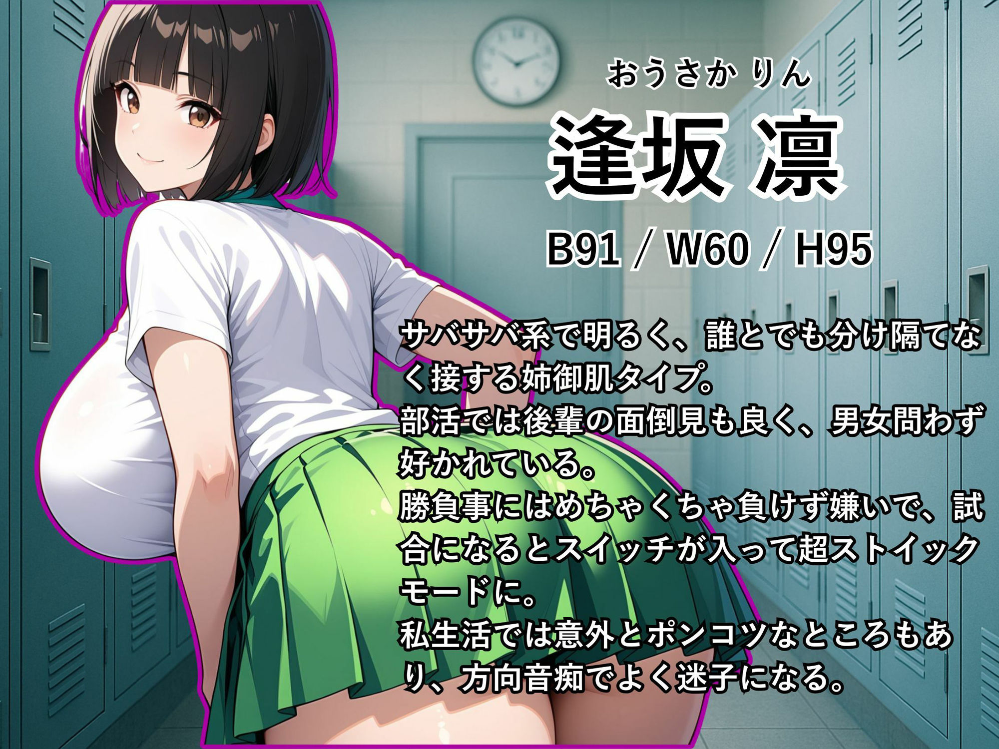 テニス部女子のデカ尻に我慢できず生ハメした  逢坂凛 - サンプル画像 1