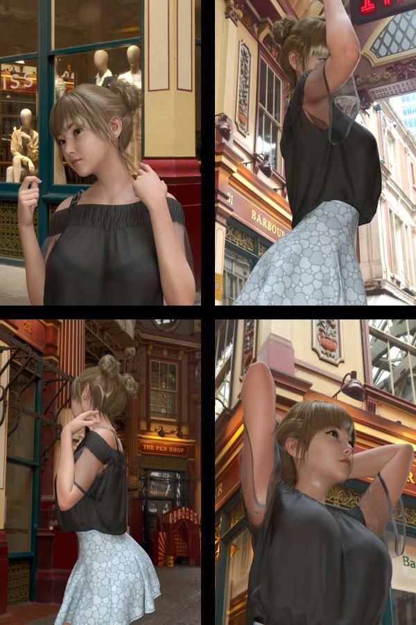 『理想の彼女を3DCGで作ります』から生まれたバーチャルアイドル「一ノ瀬廻里（いちのせめぐり）」のJDモデル風写真集:JDModel_03 - サンプル画像 2