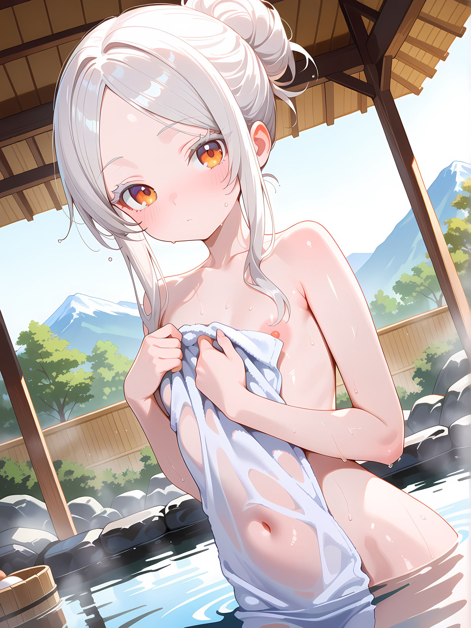 彼女としっぽり温泉でセックス！3 - サンプル画像 3