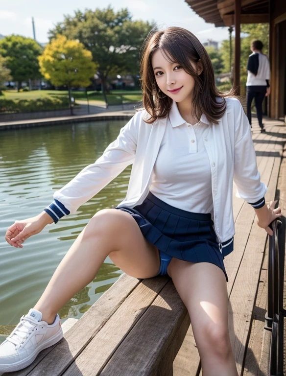 女子大生不忍池パンチラ画像集 - サンプル画像 1