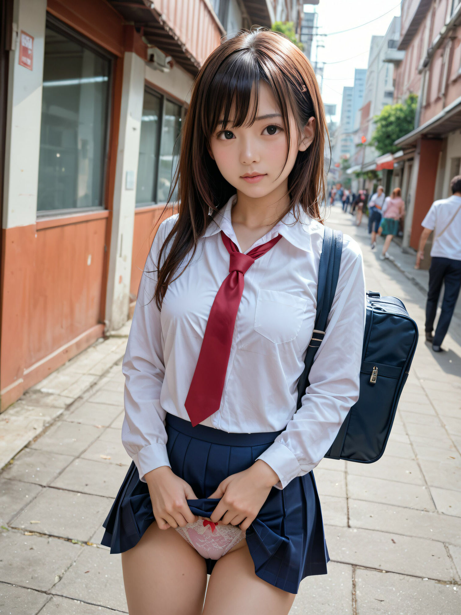 彼女の通学パンツ - サンプル画像 1