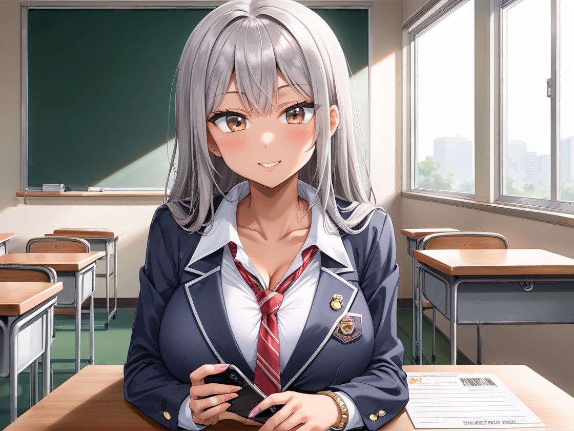 銀髪JKといいことしようよ - サンプル画像 1