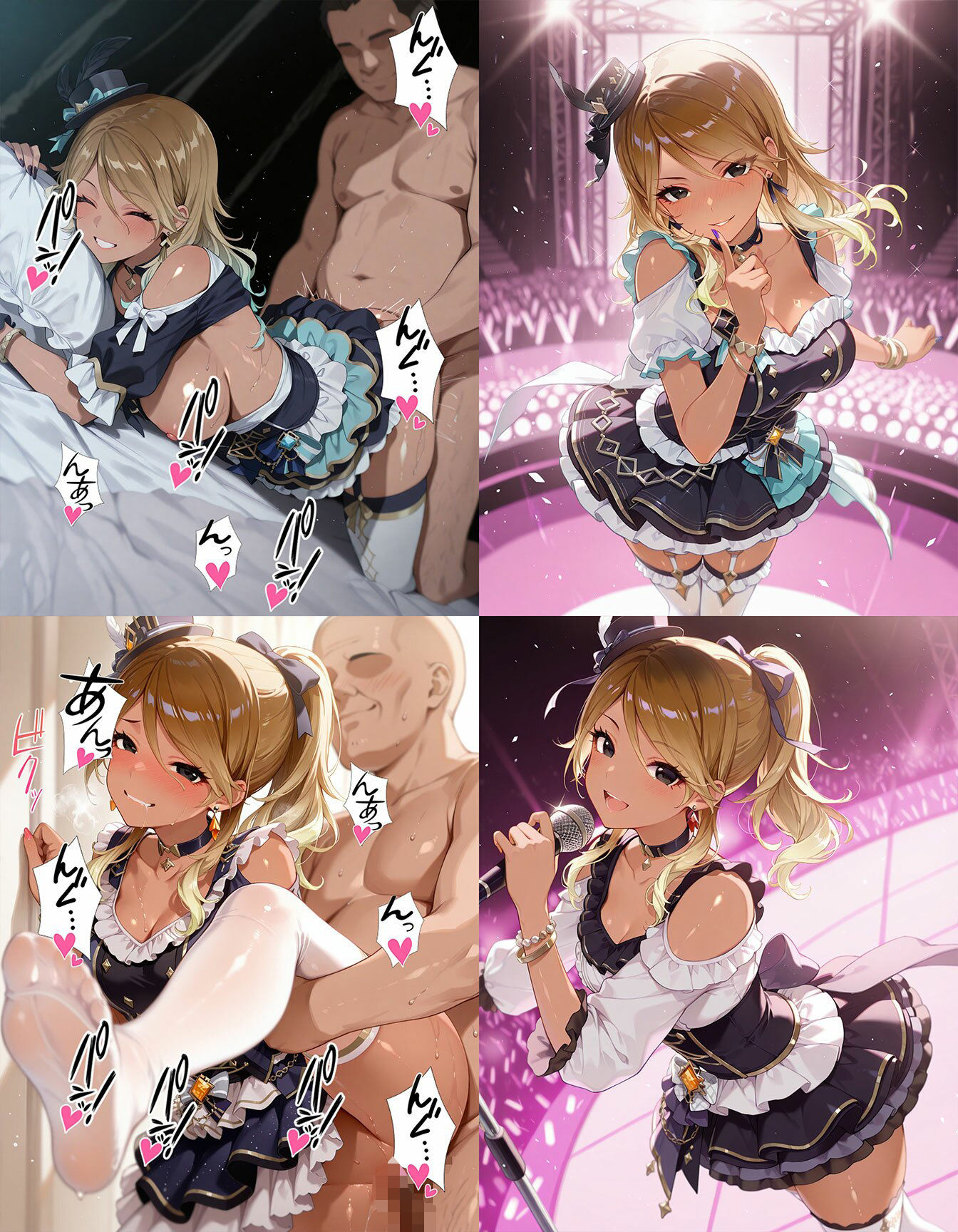 黒ギャルアイドル 即オチ2コマ - サンプル画像 4