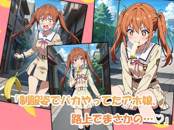 アヘガール  制服アホ娘、路上でチ○ポに完堕ち！ - サンプル画像 1