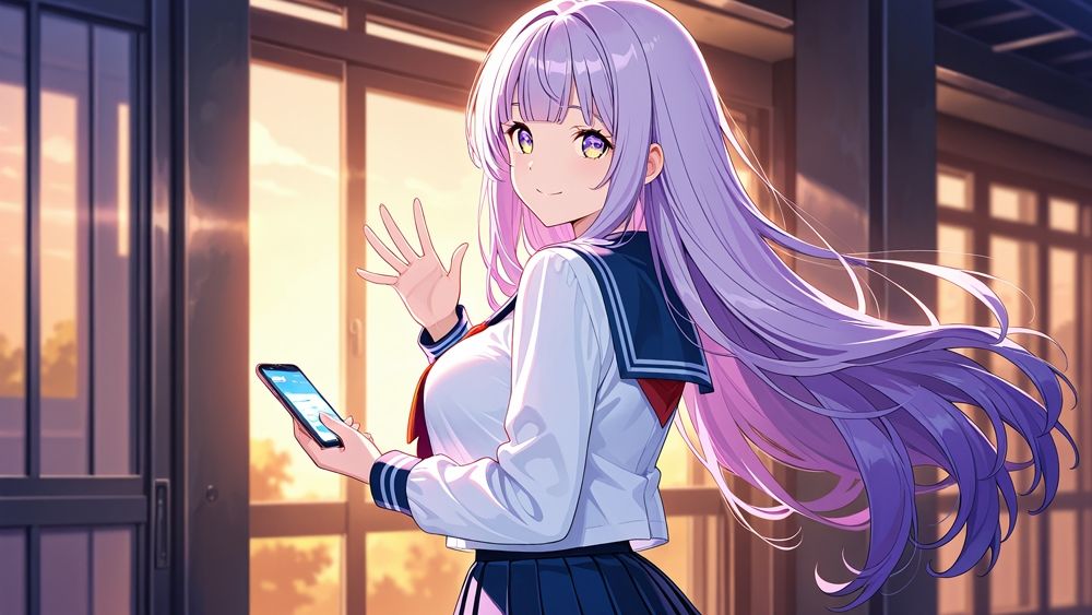 純白スク水の紫髪＆赤髪爆乳美少女が顧問と放課後孕ませ交尾【4K】【高画質】 - サンプル画像 9