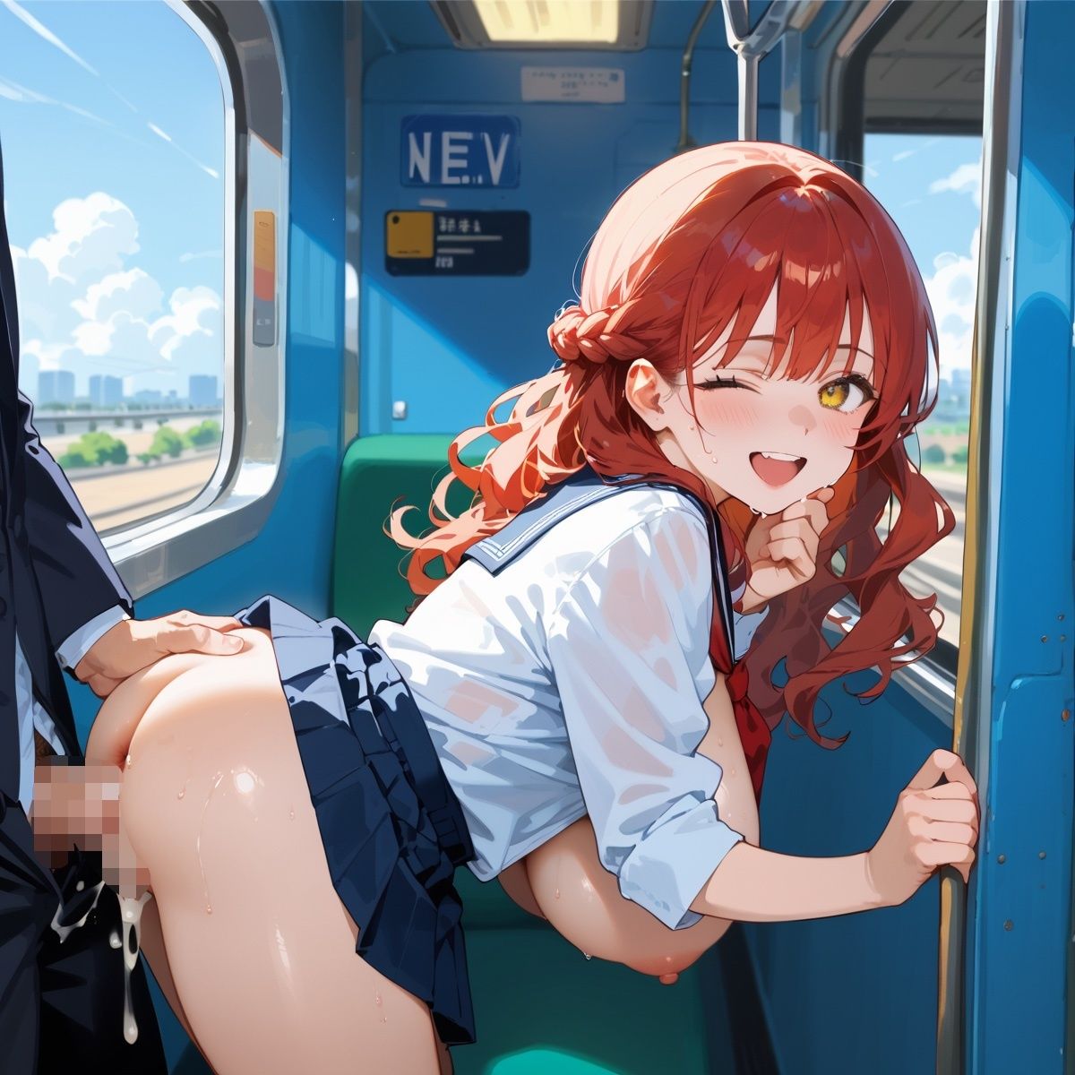 清楚系JKが電車の中でエロすぎる件11【抜きどころ満載の豪華200枚！】 - サンプル画像 3