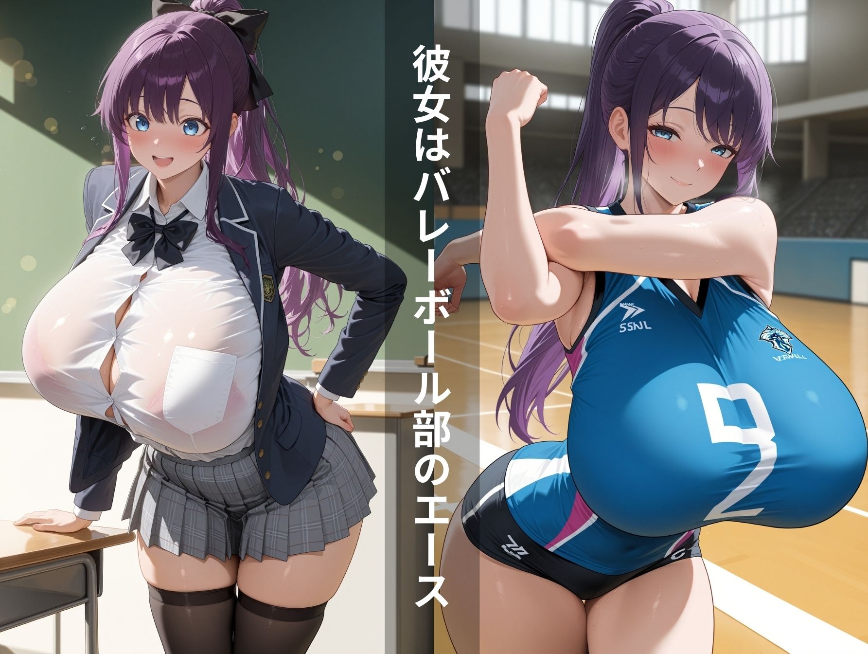 爆乳スポーツ女子のちょっとえっちな学園性活 - サンプル画像 3