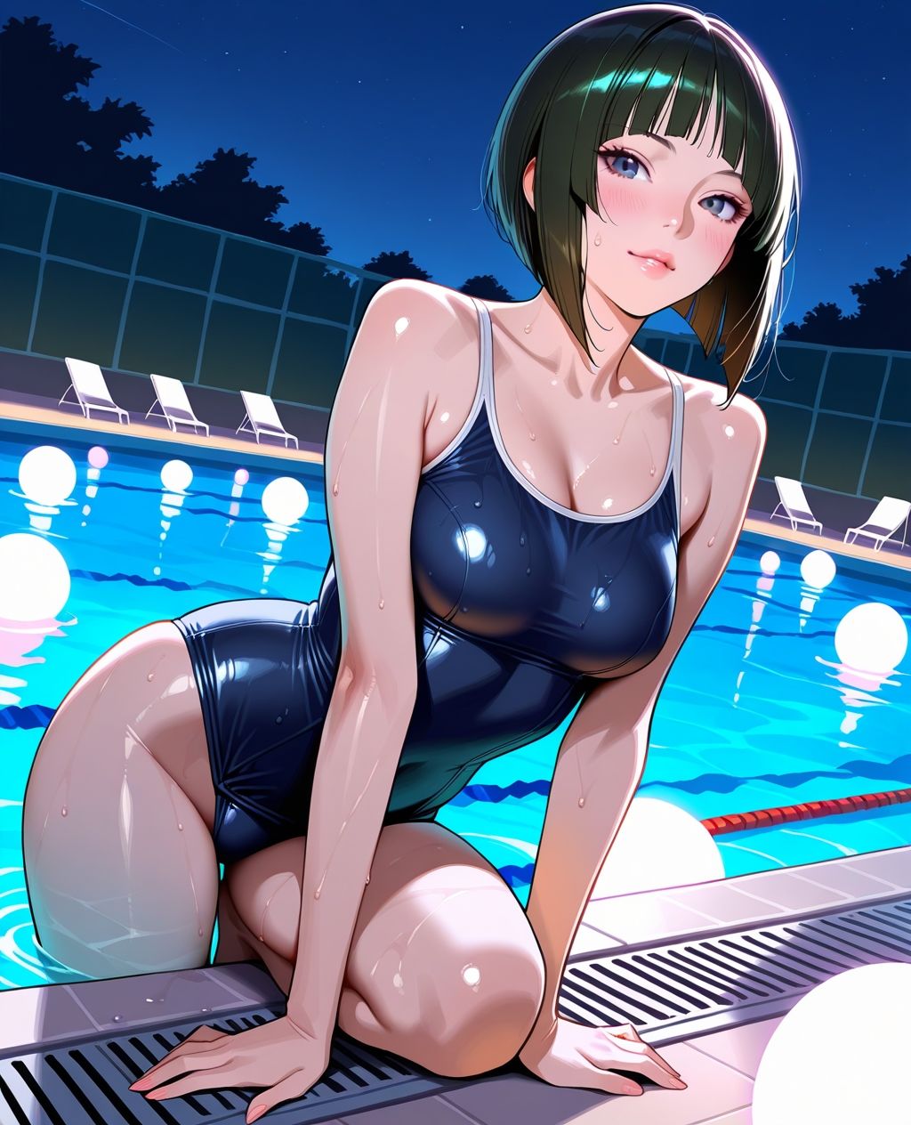 スク水パラダイス☆ 深夜プール編 - サンプル画像 2