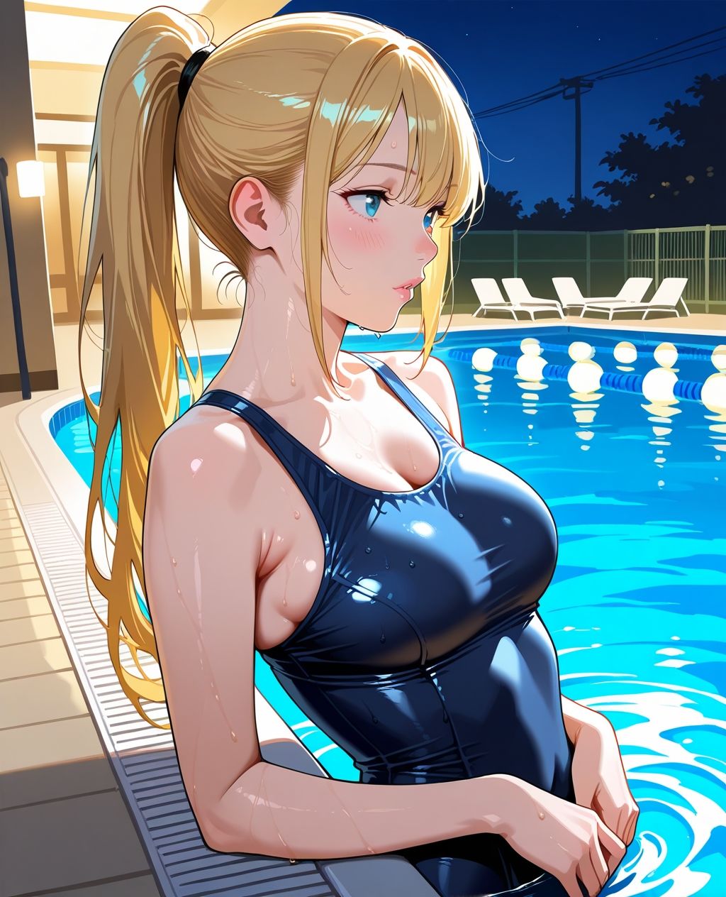 スク水パラダイス☆ 深夜プール編 - サンプル画像 3