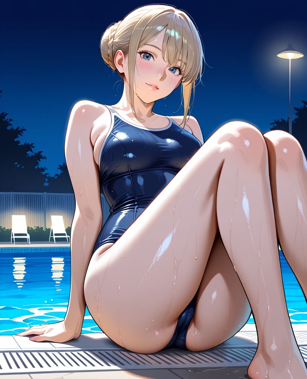 スク水パラダイス☆ 深夜プール編 - サンプル画像 5