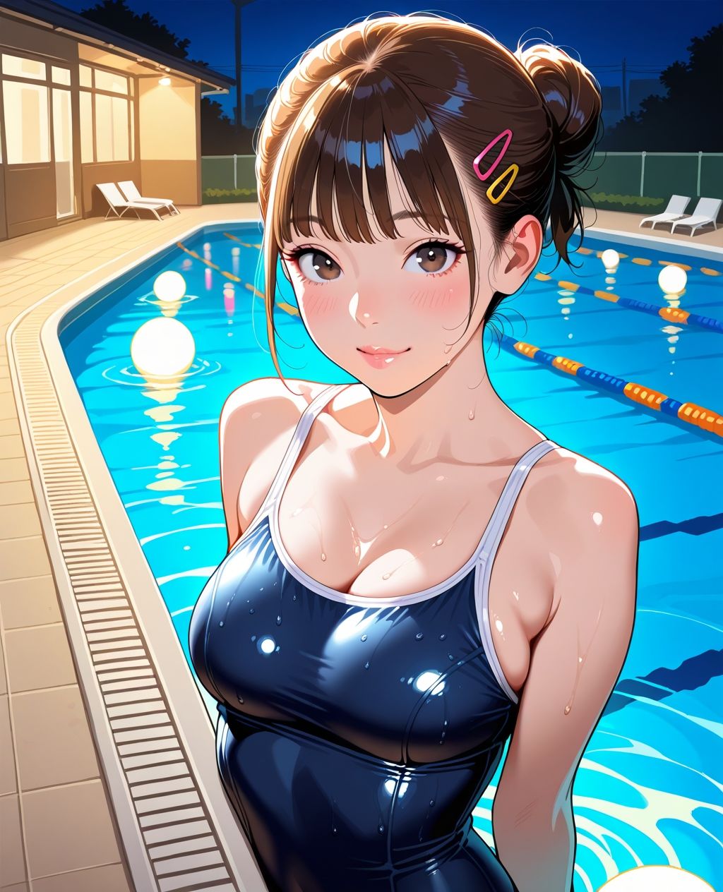 スク水パラダイス☆ 深夜プール編 - サンプル画像 6