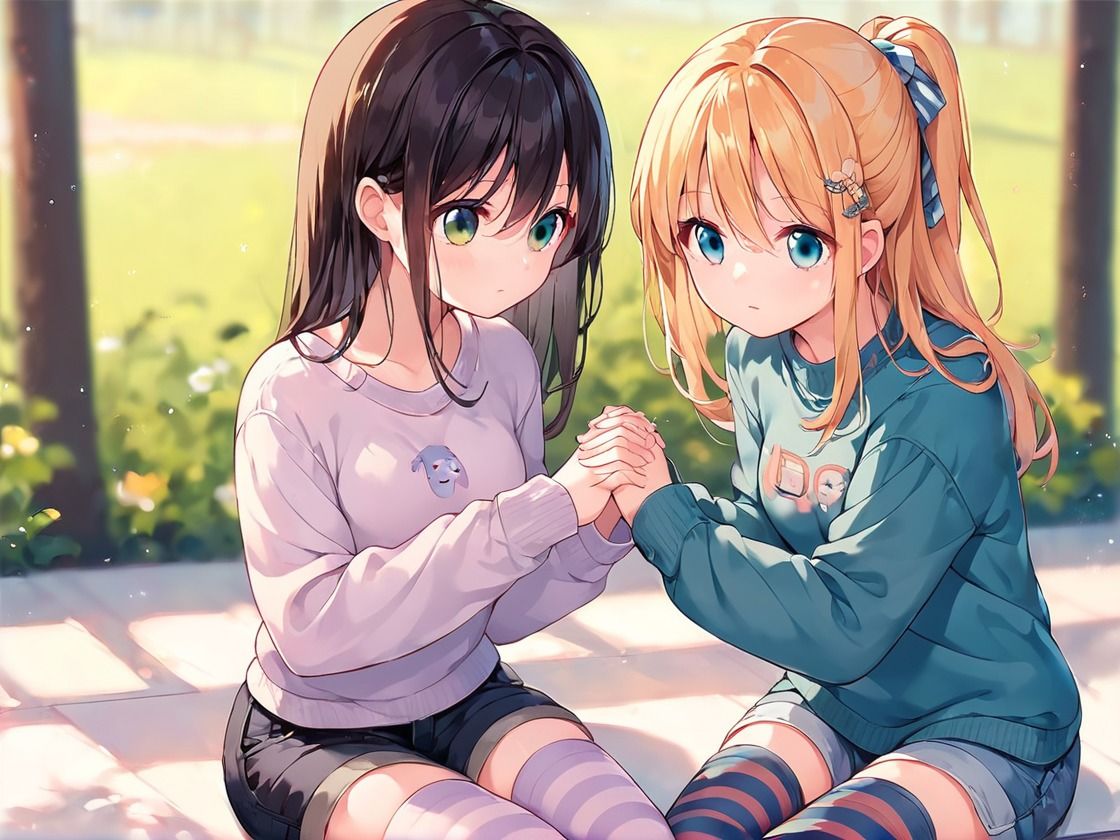 幼馴染レズカップル - サンプル画像 1