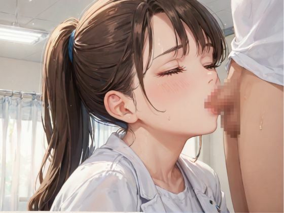 白衣の巨乳ビッチナースに精液搾り取られる病室性交 - サンプル画像 8