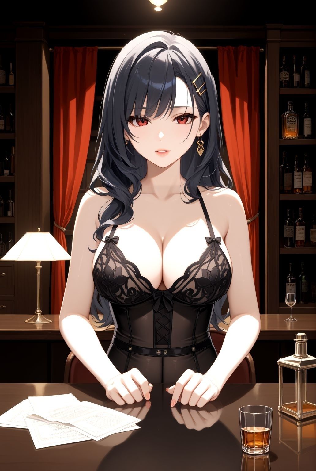 秘密書斎に囚われた巨乳人妻 〜ガーターに滲む蜜の誘惑〜」 - サンプル画像 1