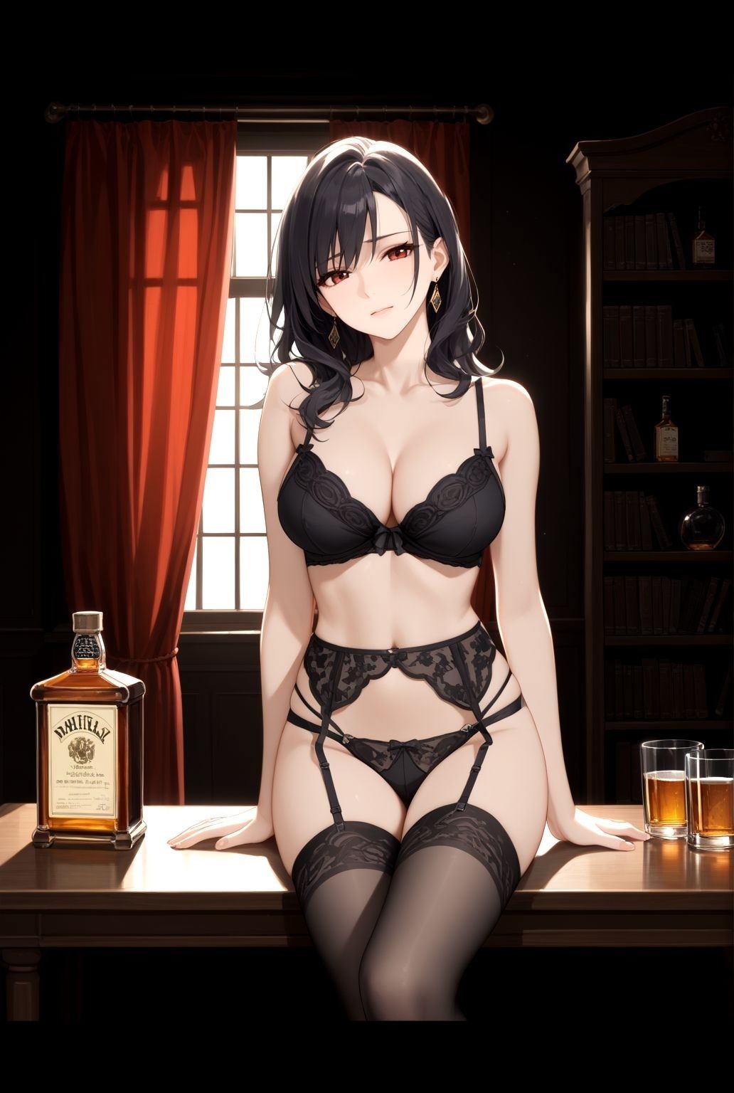 秘密書斎に囚われた巨乳人妻 〜ガーターに滲む蜜の誘惑〜」 - サンプル画像 2