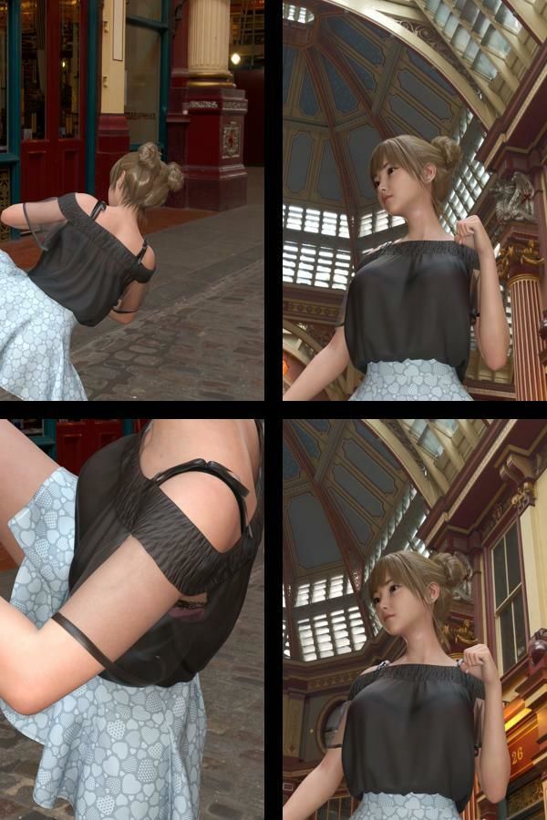 『理想の彼女を3DCGで作ります』から生まれたバーチャルアイドル「一ノ瀬廻里（いちのせめぐり）」のJDモデル風写真集:JDModel_05 - サンプル画像 2