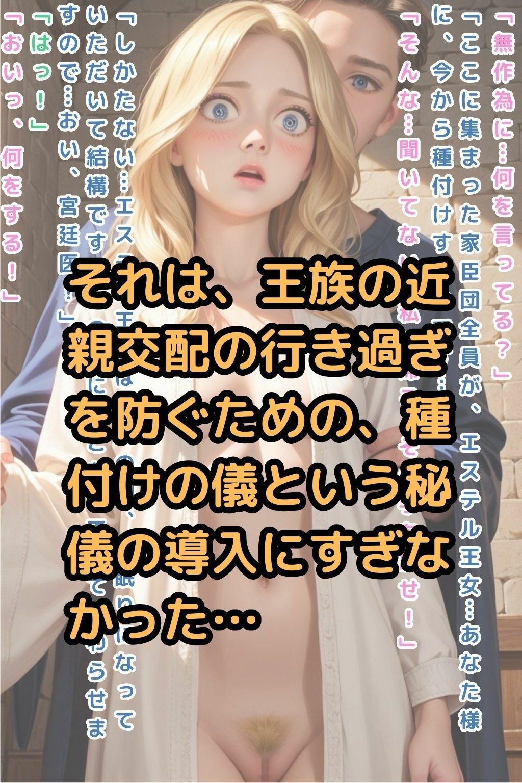 女王陛下の戴冠式〜処女膜検査と種付けの儀〜【セリフ付き本編30P】 - サンプル画像 5