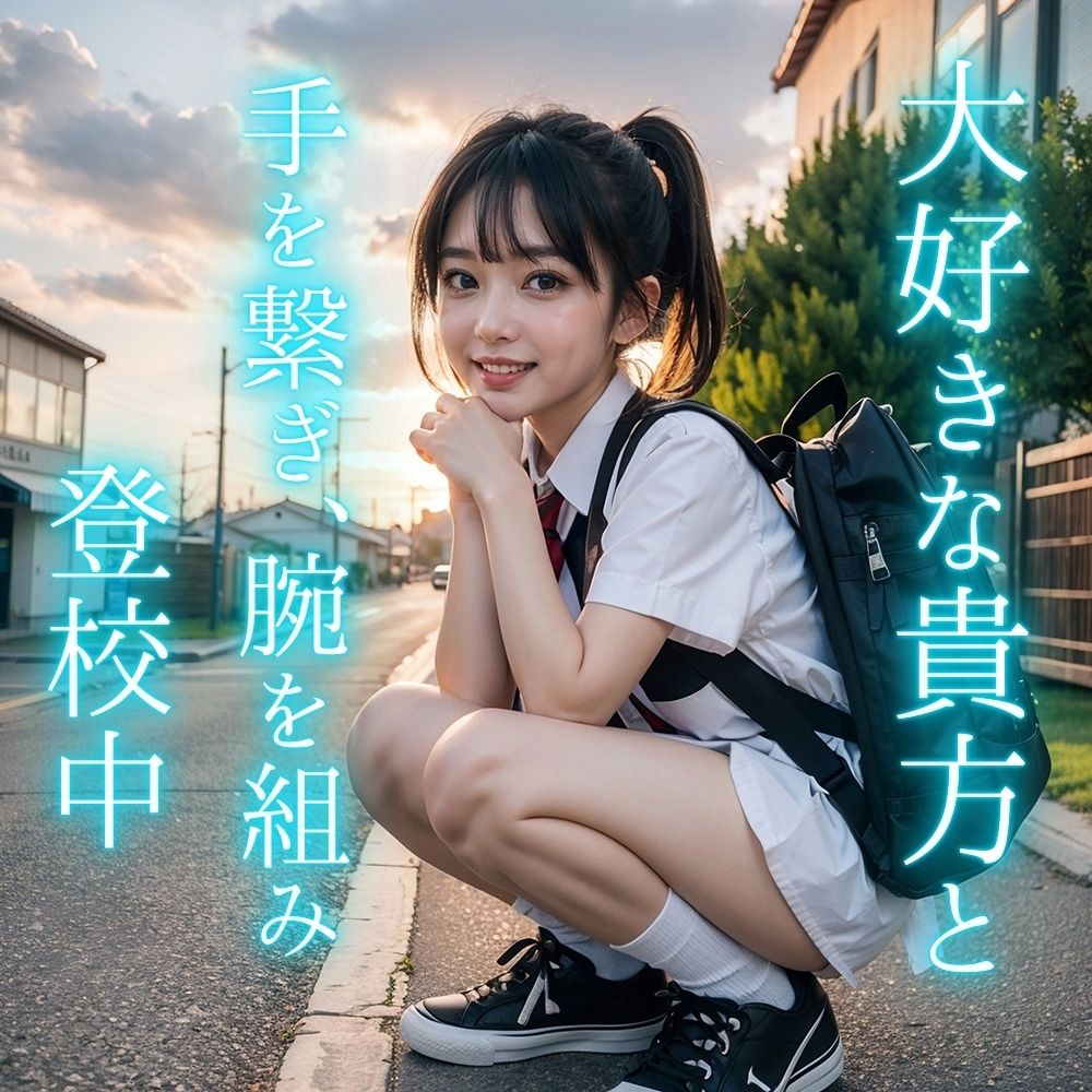 通学中の女子校生と野外セックス - サンプル画像 1