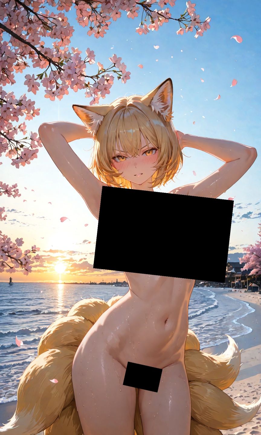 魔理沙は藍のえっちな写真を撮りたいようです〜春の晴れた朝の海編〜 - サンプル画像 3