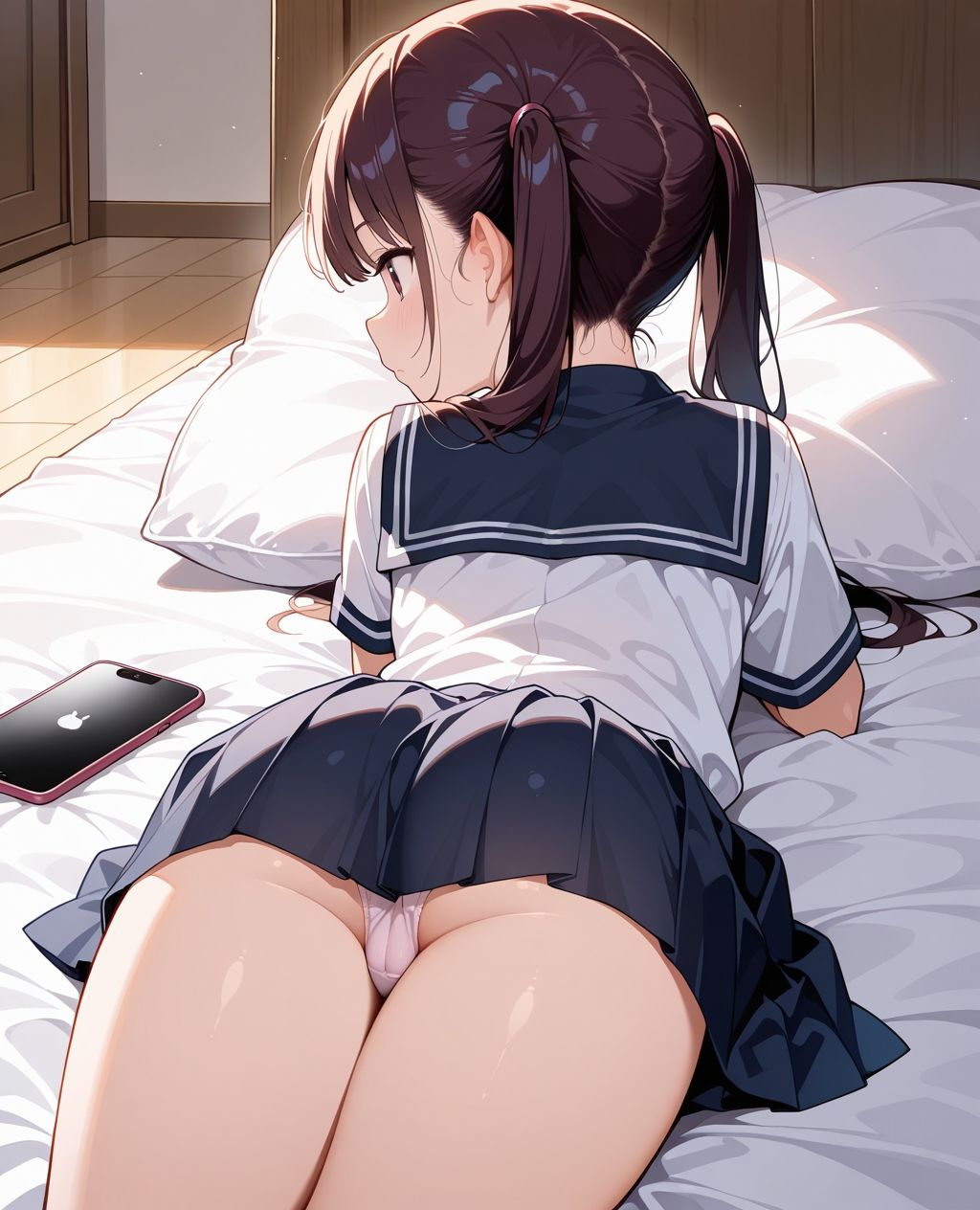 見せつけガールズ☆ベッドで足パタパタ編 - サンプル画像 6