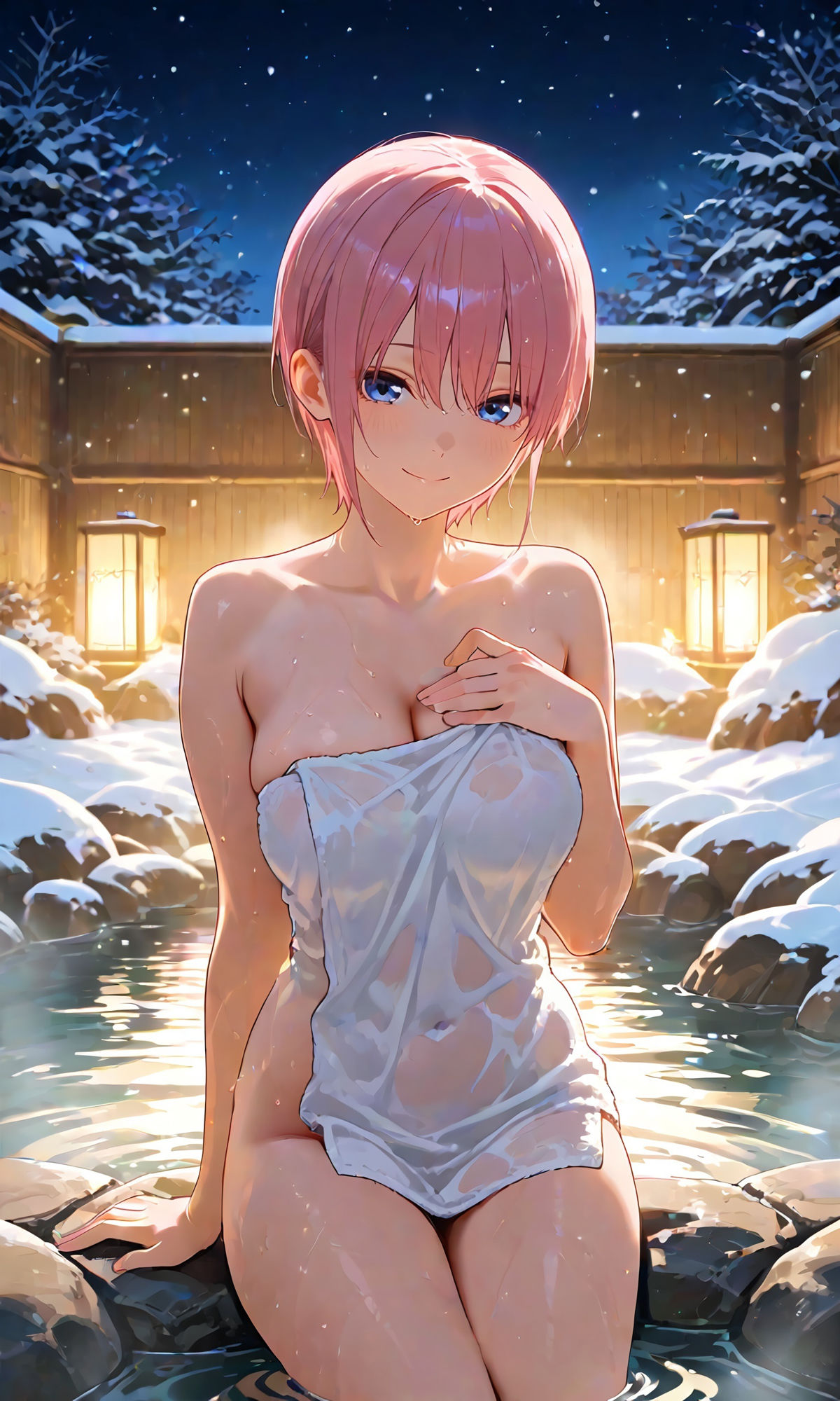 一花と温泉えっち/CG255枚 - サンプル画像 1