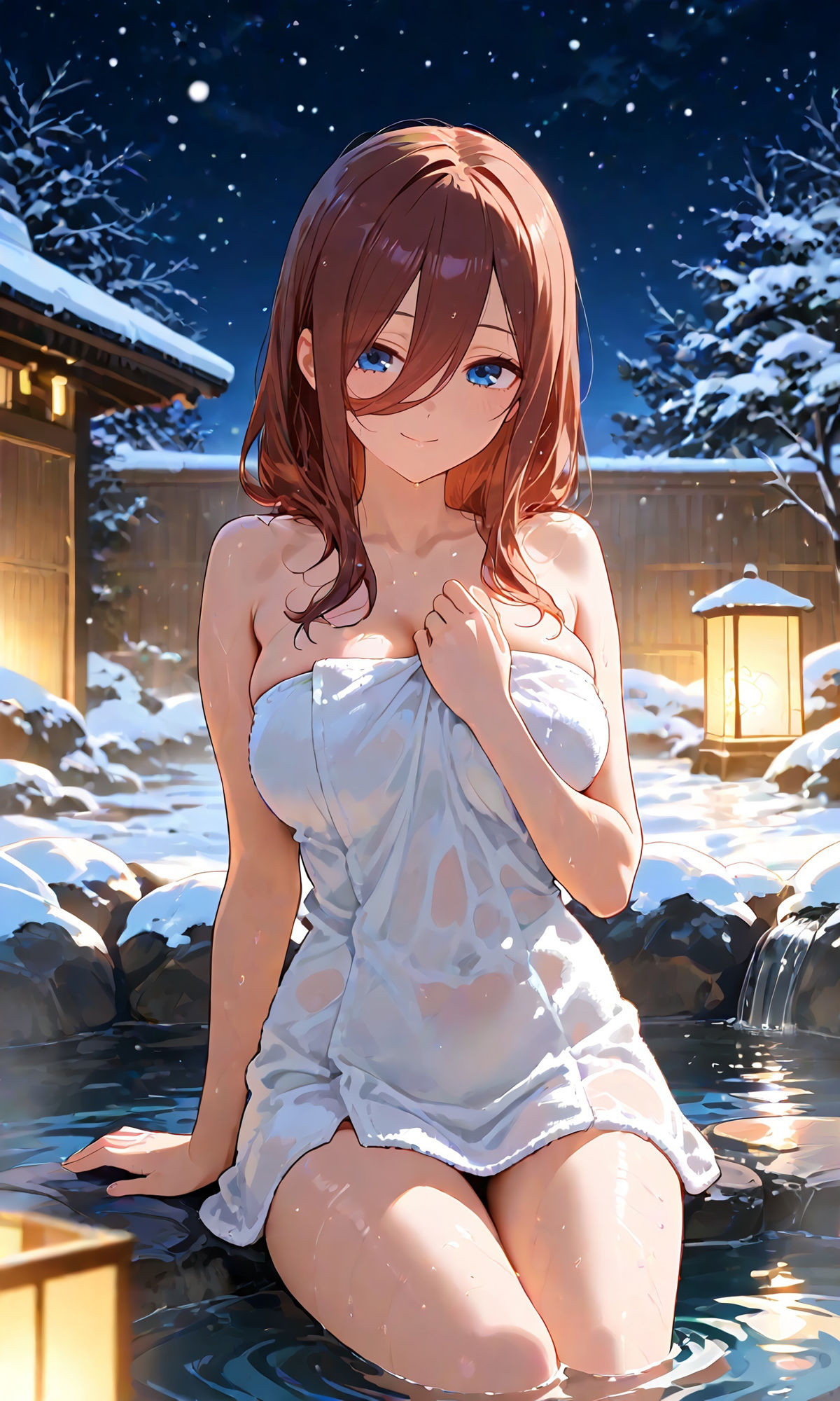 三玖と温泉えっち/CG242枚 - サンプル画像 1