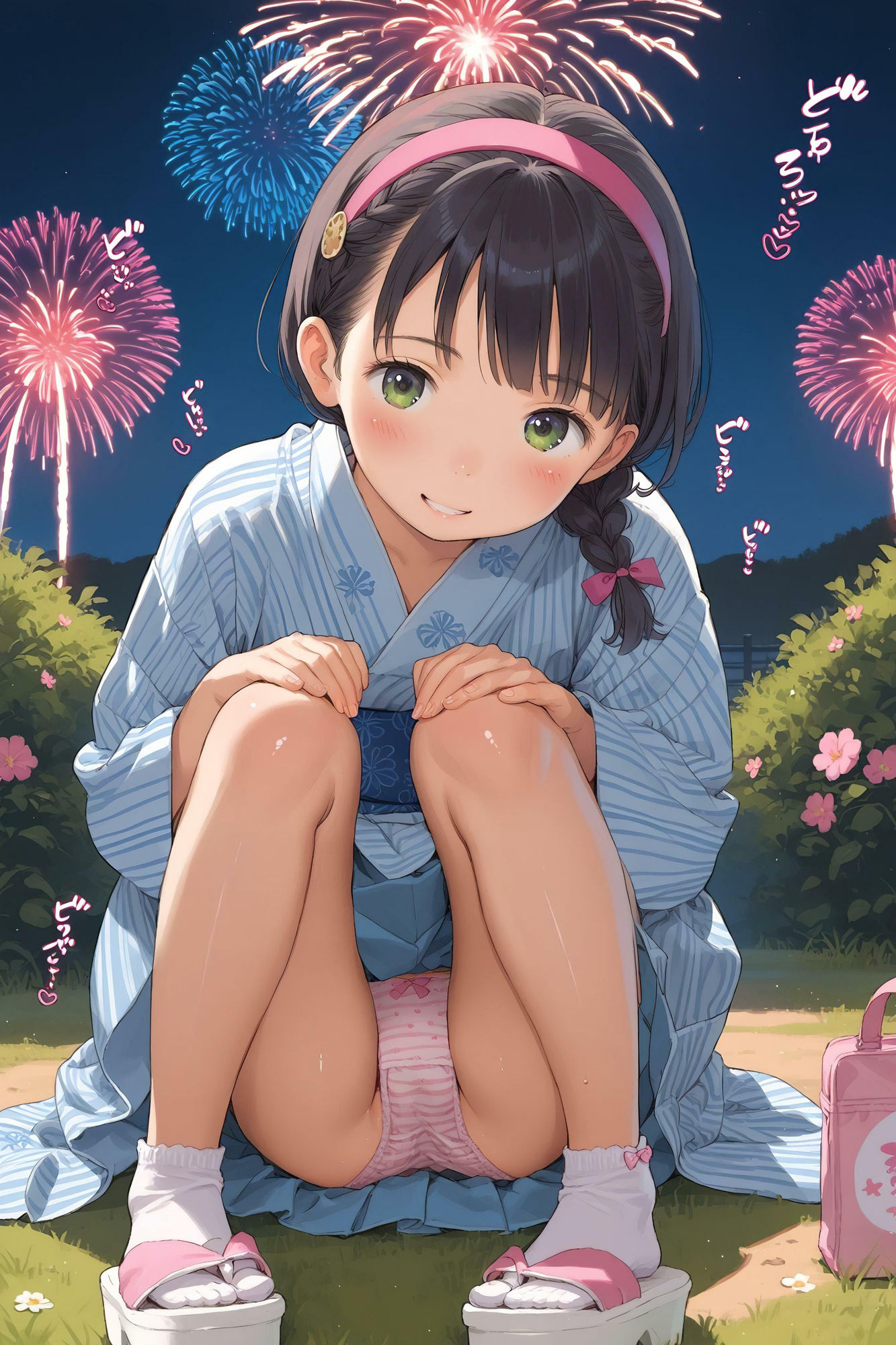 子〇たちの初めての浴衣花火♪ - サンプル画像 4