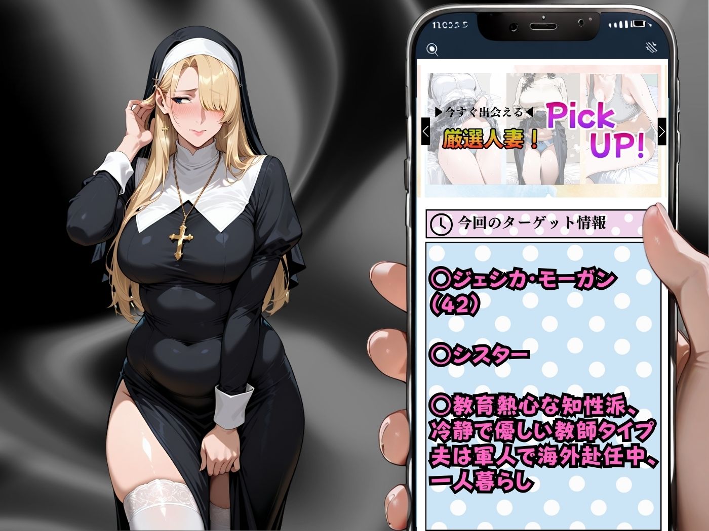 肉感人妻種付け〜金髪ぽっちゃりシスターもち○棒にメロ逝き堕ち〜 - サンプル画像 2