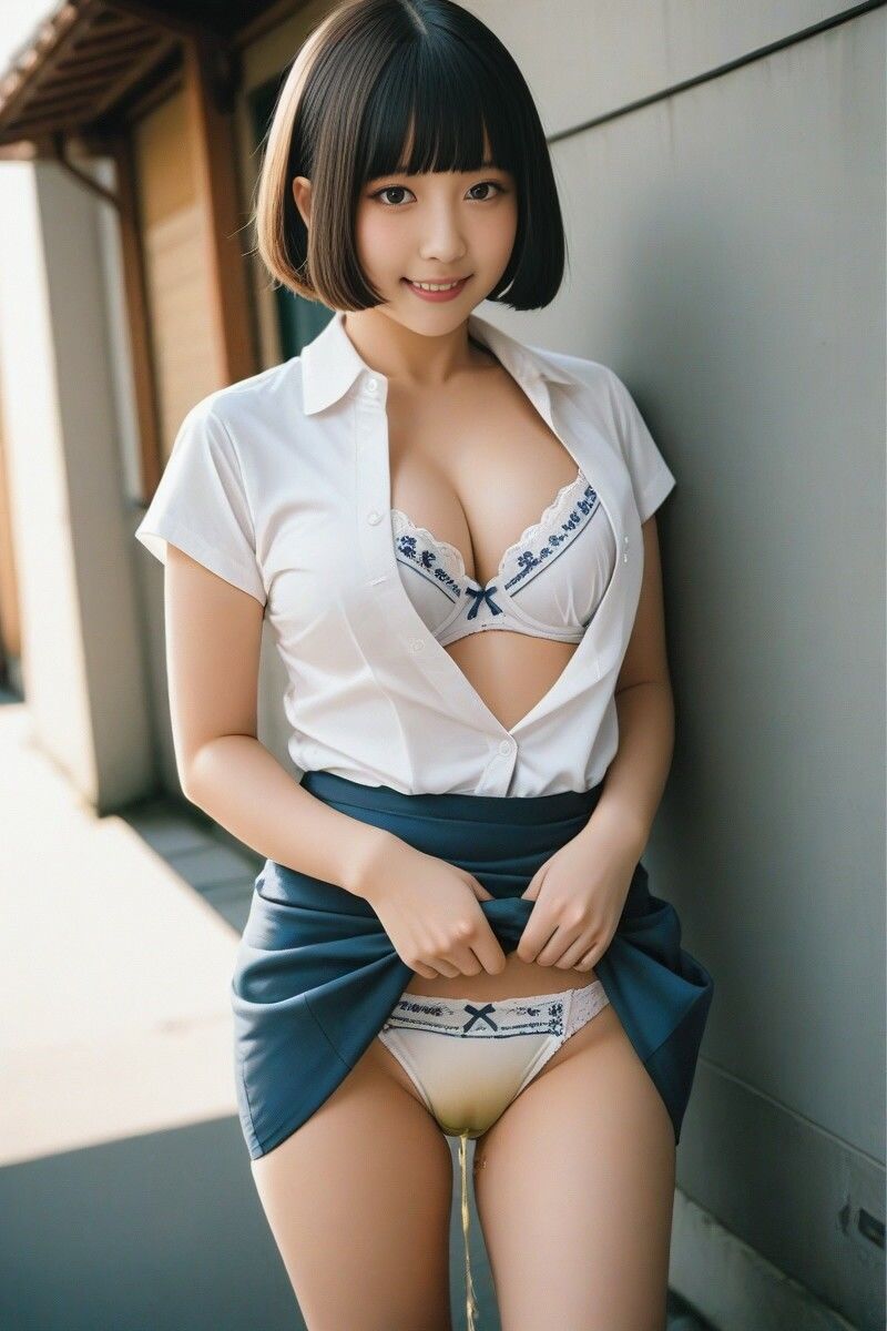 おもらしを見せてくれる同僚 - サンプル画像 2