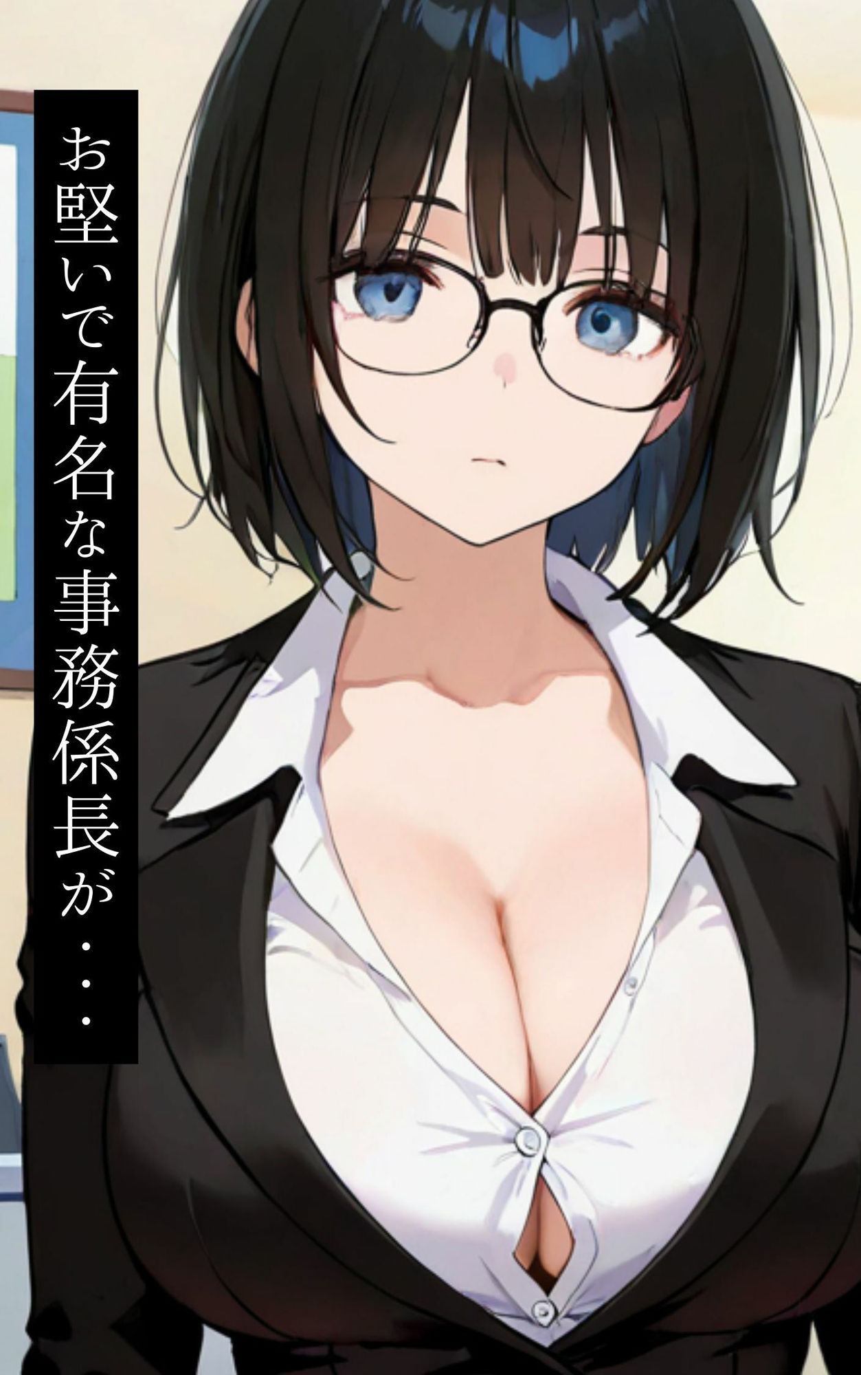 巨乳事務係長  性欲処理部 - サンプル画像 1