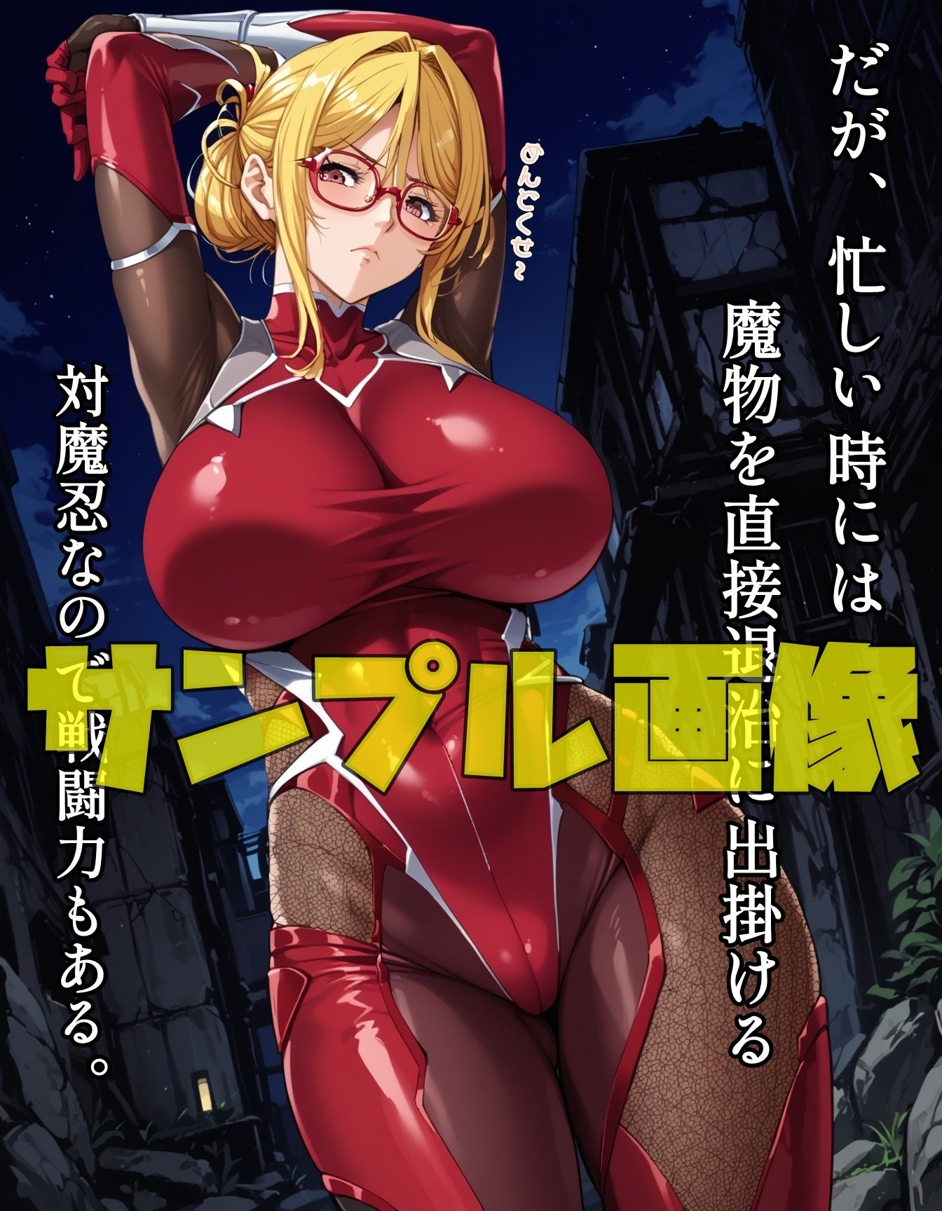 戦闘に向いて無い眼鏡対魔忍 - サンプル画像 1
