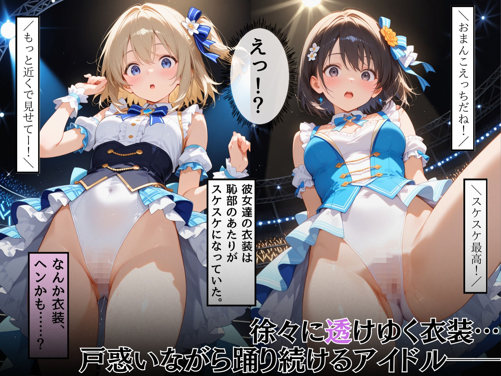 変態運営の策略で露わになった美巨乳アイドル達のスジまん！ - サンプル画像 3