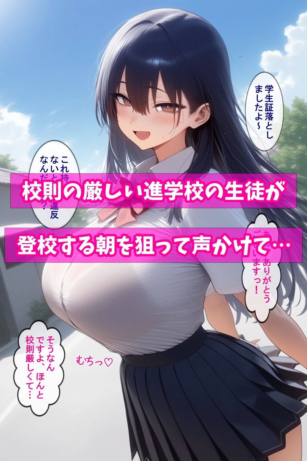 遅刻厳禁の進学校の生徒はイタズラされても抵抗できない - サンプル画像 1