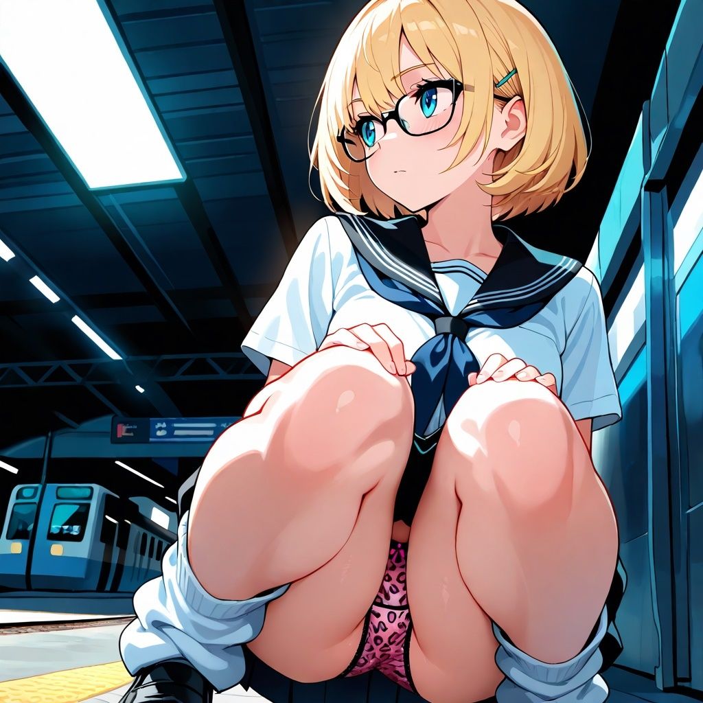 ルーズソックスJK  パンチラ盗撮 - サンプル画像 3