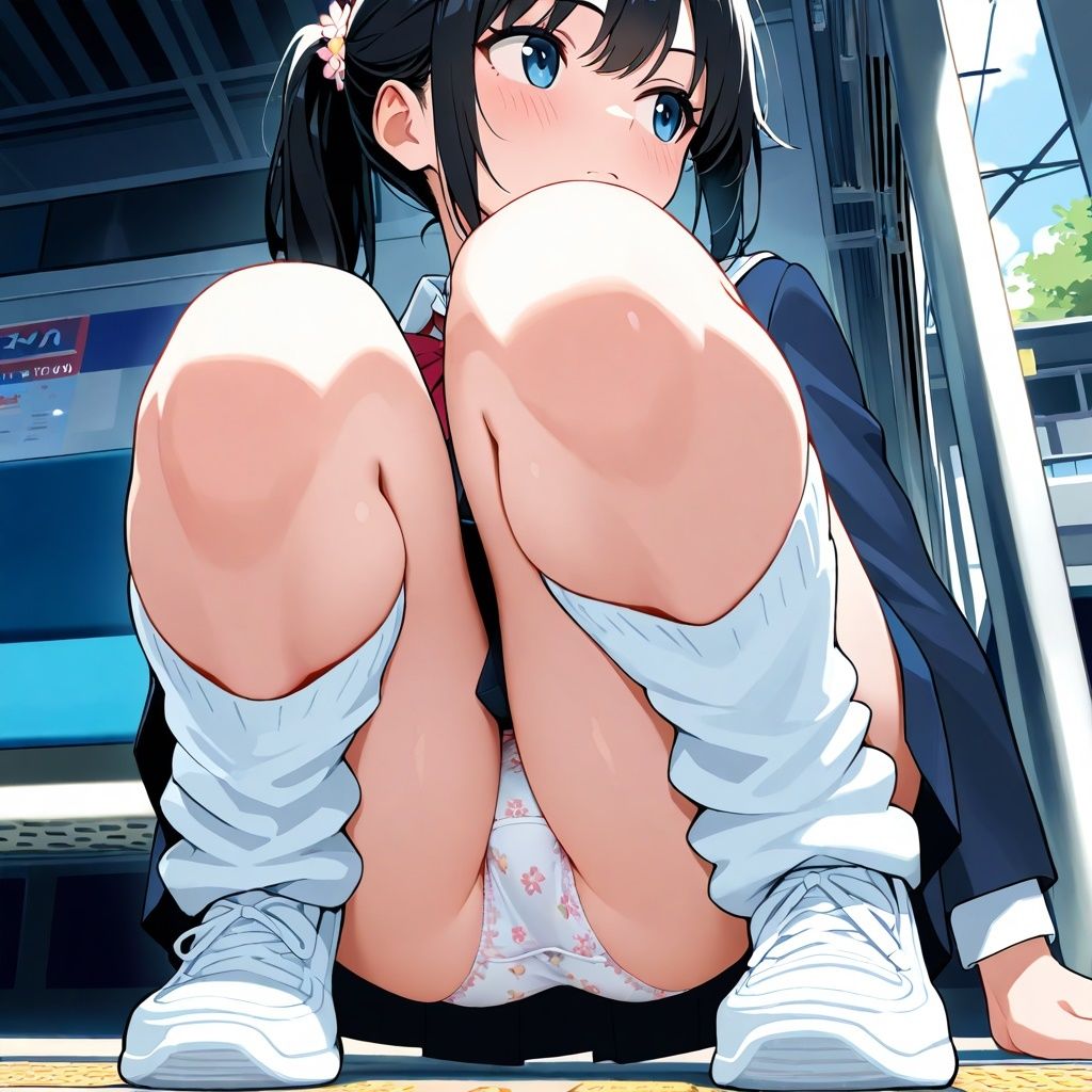 ルーズソックスJK  パンチラ盗撮 - サンプル画像 8