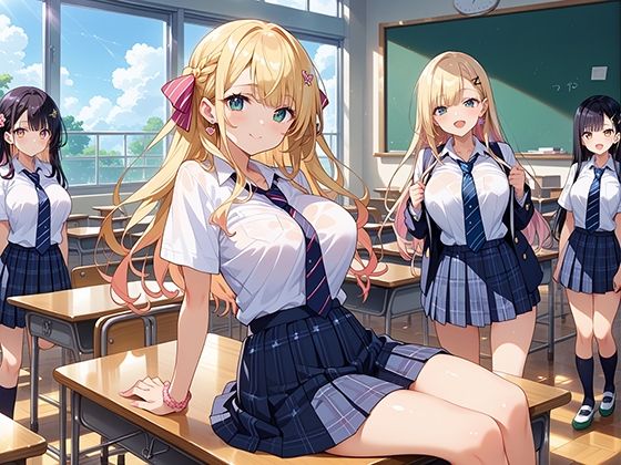 性実践学園_暇さえあれば教室でイケてる女子たちがFUCKを求めてくる - サンプル画像 2