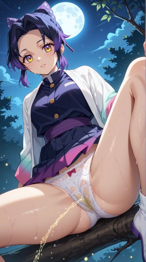 鬼〇の刃「胡〇しのぶおしっこイラスト-R18版」100枚セット - サンプル画像 4