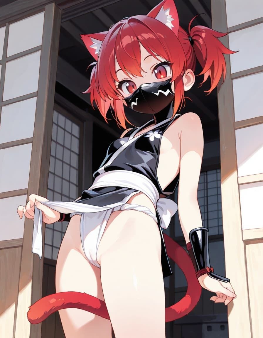 マスクくノ一忍者とふんどし - サンプル画像 1