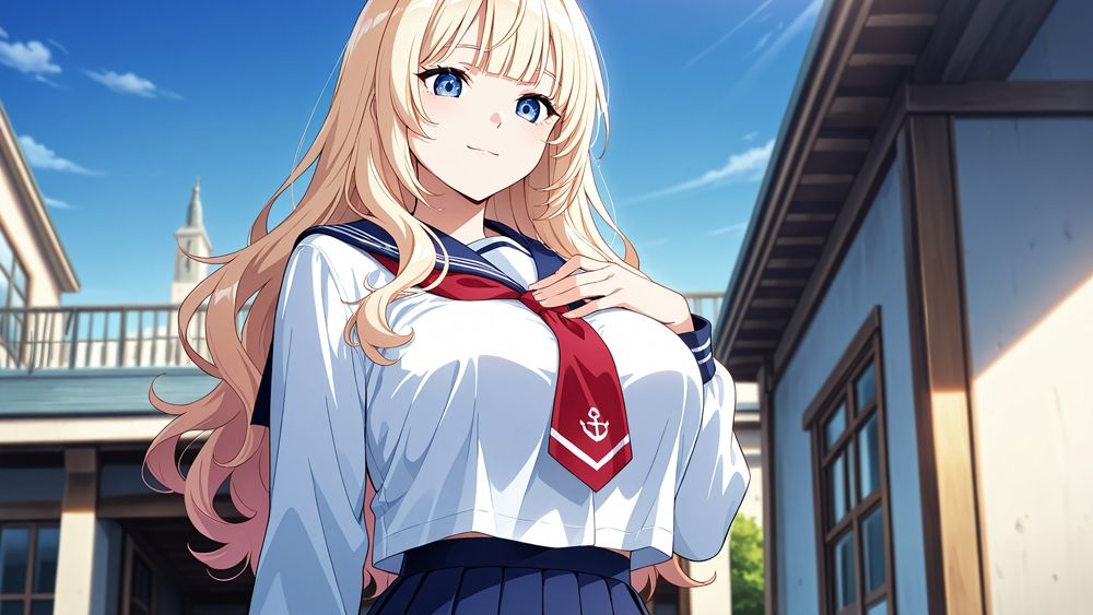 金髪＆紫髪の爆乳問題児たちを教師がスク水孕ませ特別指導【4K】 - サンプル画像 3